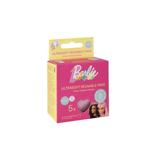 Barbie Ultrasoft Wiederverwendbare Pads Herzen Rosa Handschuh - 4