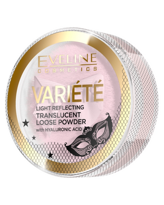 Loser, lichtreflektierender Puder mit weicher Auftragequaste Variete Eveline - 1