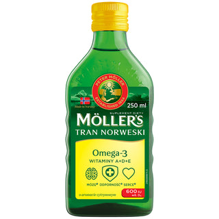 Moller's Norwegischer Lebertran mit Zitrone und 600 IE Vitamin D3 - 1