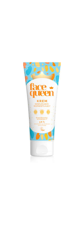 Feuchtigkeitsspendende und aufhellende Creme mit Pfirsichöl und Vitamin C Face Queen - 1