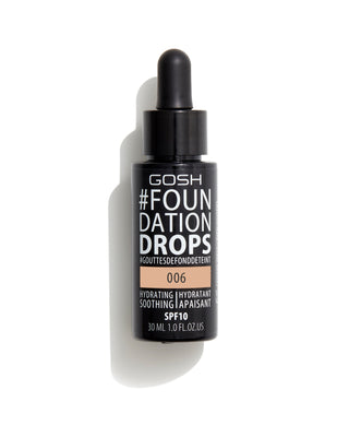 Feuchtigkeitsspendende und beruhigende Foundation mit Vitamin E und LSF 10 Farbe 006 Tawny Foundationdrops Gosh - 1