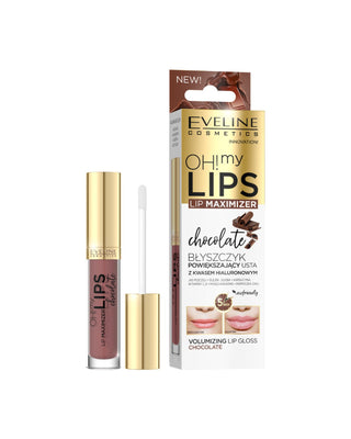 Lip Plumping Gloss mit Hyaluronsäure Schokolade Oh! Meine Lippen Lip Maximizer Eveline - 1