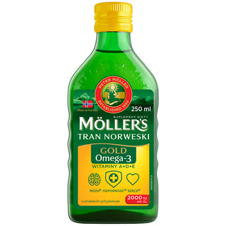 Gold Moller's Norwegischer Lebertran mit Zitrone und 2000 IE Vitamin D3 - 1