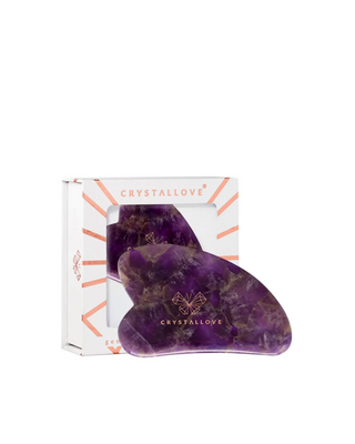 Crystallove Amethyst Gua Sha Gesichtsmassageplatte aus Harmonie- und Entspannungsstein - 1