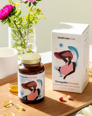 OmegaMe Prenatal Omega-3-Fettsäuren DHA und EPA aus Fisch mit Vitamin D3 Health Labs Care 60 Kapseln - 2