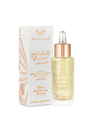 Gesichtsserum mit Bergkristall und Kaktusfeige - Clear Quartz Shimmer Serum Crystallove - 1