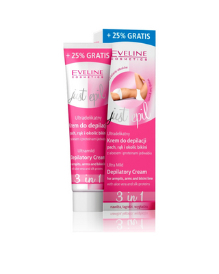 Ultrazarte 3-in-1-Enthaarungscreme mit Aloe und Seidenproteinen Just Epil Eveline - 1