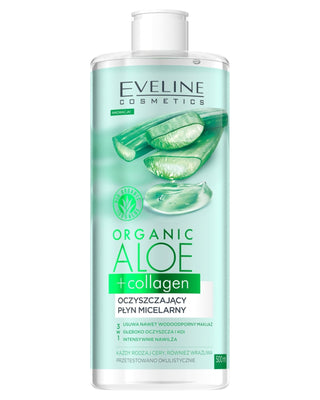 Reinigendes Mizellenfluid 3in1 Bio-Aloe + Kollagen Eveline - 1