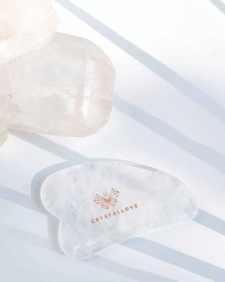 Crystallove Gua Sha Gesichtsmassageplatte mit reinigenden Bergkristalleigenschaften - 2