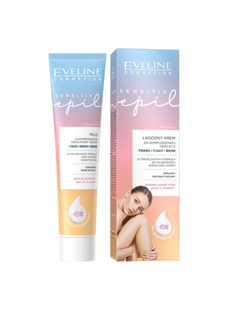 Sanfte Creme zur umfassenden Enthaarung von Gesicht, Körper und Bikini Sensitive Epil Eveline - 1