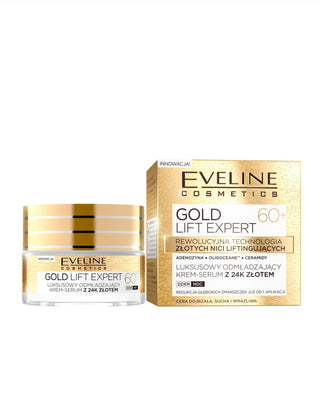 Luxuriöses verjüngendes Cremeserum mit 24 Karat Gold, für Tag und Nacht, 60+ Eveline - 2