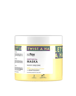 Pflegende Maske für lockiges Haar mit dem Duft reifer Melone und Aloe so!flow - 1