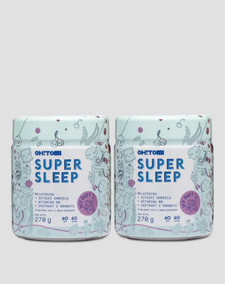 Melatonin-Gelees zum Einschlafen mit Vitaminen für Kinder und Erwachsene Kirsche Super Sleep Oh!Tomi 120 Stk. - 1