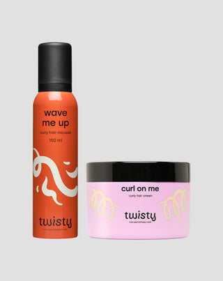 Set aus Mousse + Lockencreme zur Lockenverstärkung und zum Stylen von lockigem und welligem Haar Twisty - 1